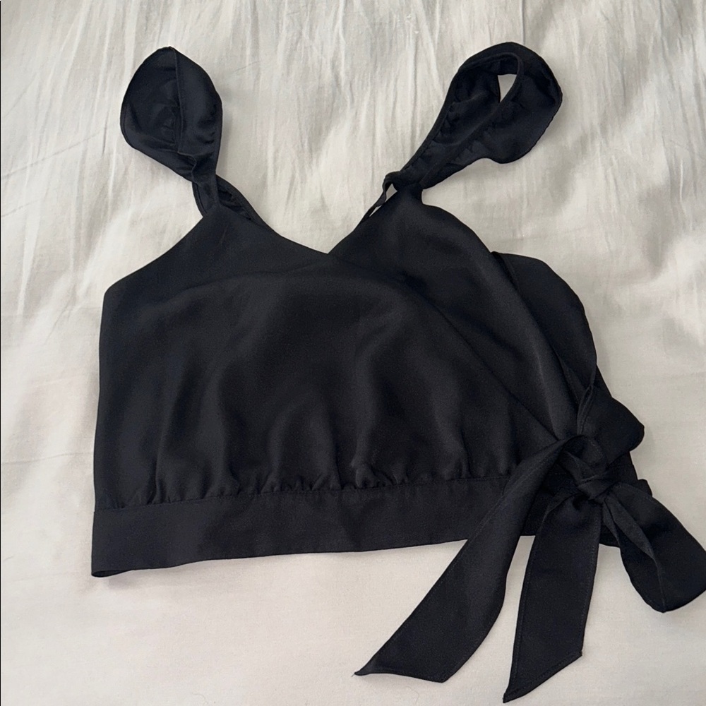 Express Black Camisole with Bow Detail